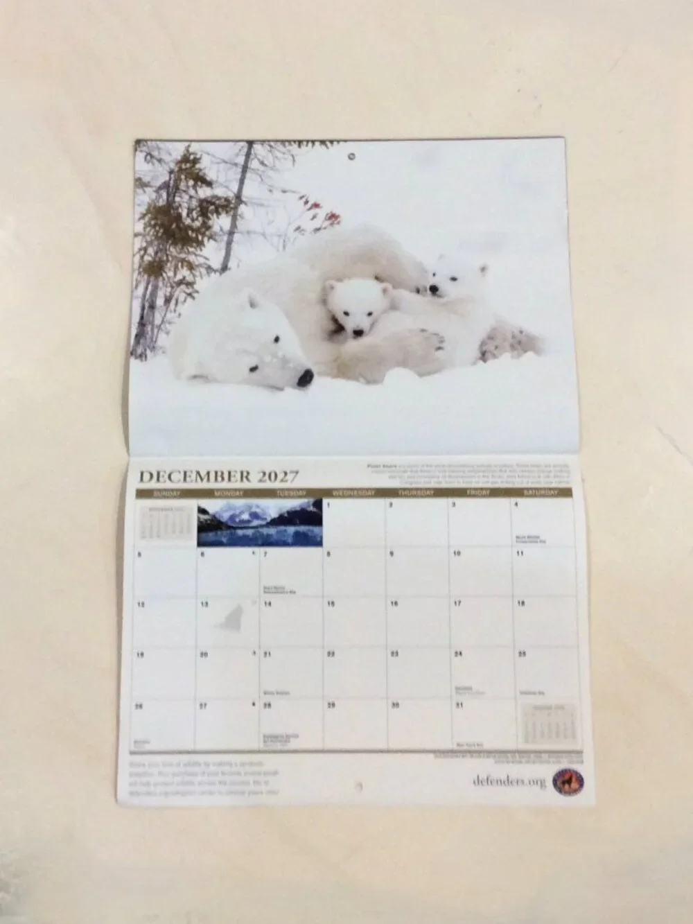 Defenders of Wildlife 2026-2027 Eighteen-Month Calendar